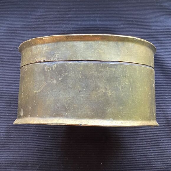 Vintage 1975 Metzke Brass With Pewter Butterfly Trinket Box. 3”x4”x6”. - Picture 2 of 12